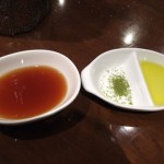 オリーブオイル・抹茶塩・パロマポン酢