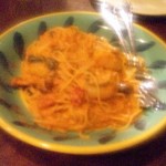 海老のチリクリームスパゲッティ